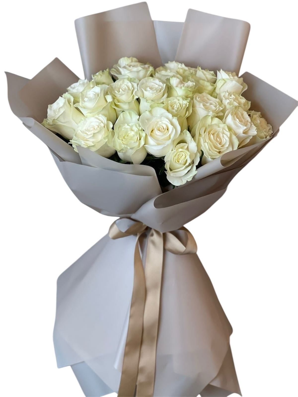 30 fresh white flowers